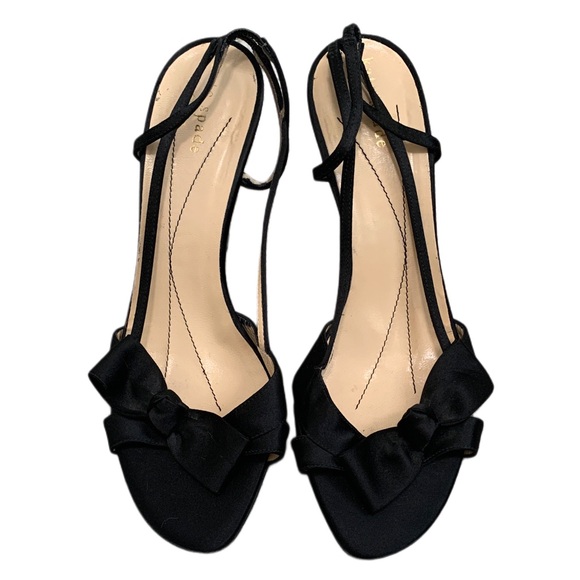 Kate Spade Black Bow Slingback Heels - Picture 1 of 9